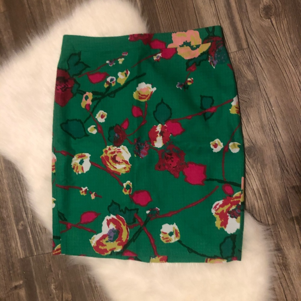 J.Crew Floral Pencil Skirt